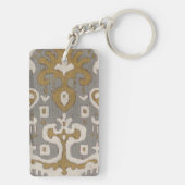 黄土色のイカットI キーホルダー (裏面)