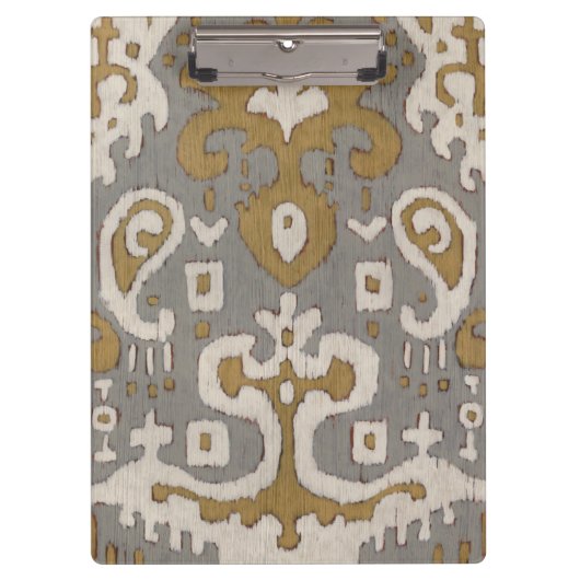 黄土色のイカットI クリップボード (正面)