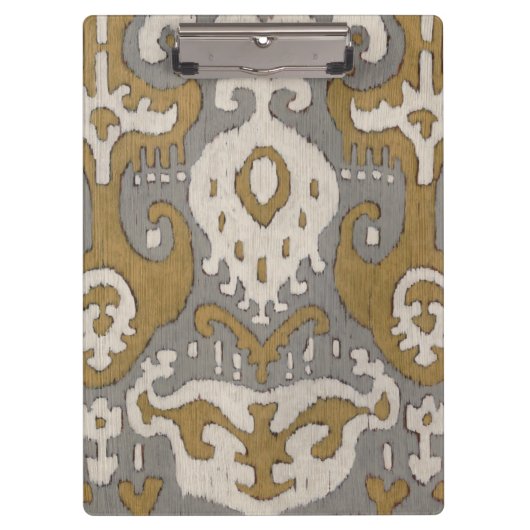 黄土色のイカットII クリップボード (正面)
