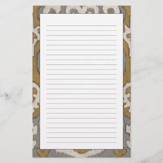 黄土色のイカットII 便箋 (正面)