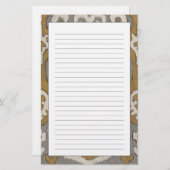 黄土色のイカットII 便箋 (正面/裏面)