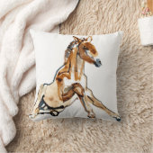黄土色の子馬 クッション (ブランケット)
