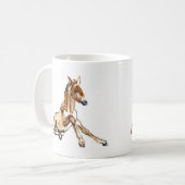 黄土色の子馬 コーヒーマグカップ (正面左)