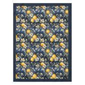 黄地中海の鮮やかレモン テーブルクロス (正面)