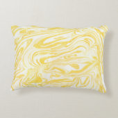 黄大理石テクスチャ。手書き アクセントクッション (裏面)