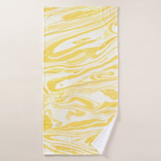 黄大理石テクスチャ。手書き バスタオル (バスタオル)