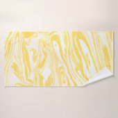 黄大理石テクスチャ。手書き バスタオル (バスタオル)