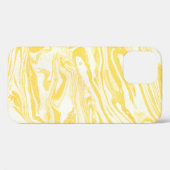 黄大理石テクスチャ。手書き Case-Mate iPhoneケース (裏面 (横))