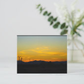 黄山の夕日風景 ポストカード (スタンド正面)