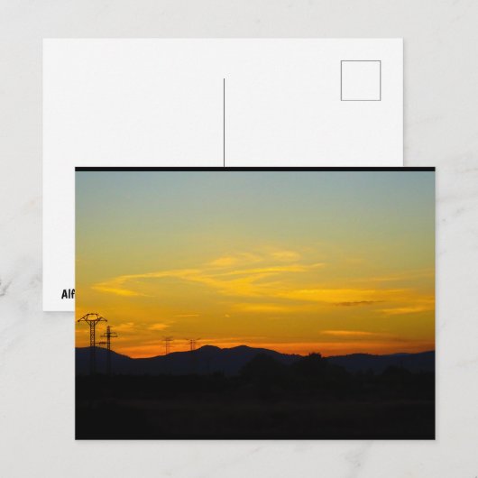 黄山の夕日風景 ポストカード (正面/裏面)