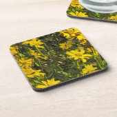 黄山草デイジー抽象芸術 コースター (左側)