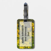 黄山草デイジー抽象芸術 ラゲッジタグ (裏面縦)