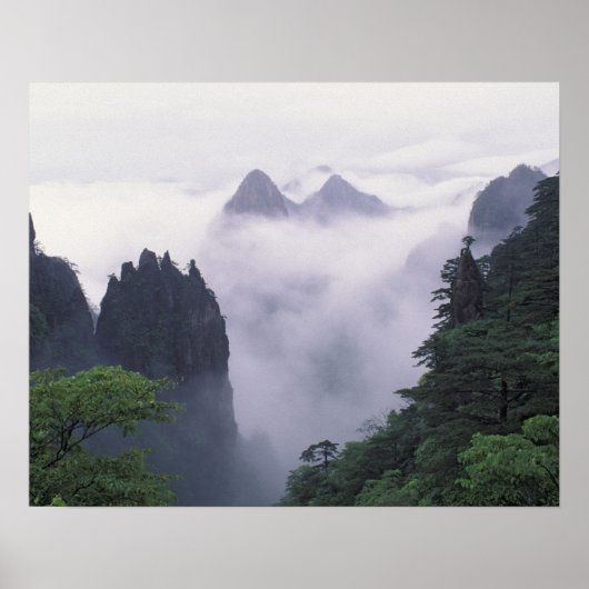 黄山(黄山)の風景 ポスター (正面)