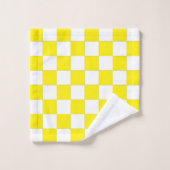 黄市松模様に色と白 バスタオルセット (ウォッシュタオル)