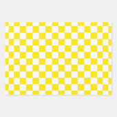 黄市松模様に色と白 ラッピングペーパーシート (正面3)