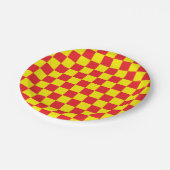 黄市松模様に色と赤 ペーパープレート (アングル)