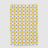 黄市松模様に ゴルフタオル (正面)