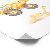 黄建築アルファベット記号 ポスター (角)