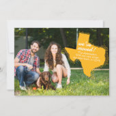 黄引っ越しました-点々のあるテキサス州移動 案内状 (正面)