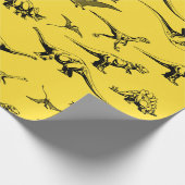 黄恐竜ラッピング紙 ラッピングペーパー (角)