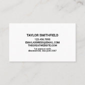 黄抽象芸術絵を描(ばちゃばちゃ)跳ねる名刺 名刺 (裏面)