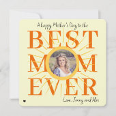 黄日モダン写パーソナライズされた母の日 (正面)