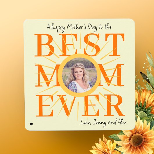 黄日モダン写パーソナライズされた母の日