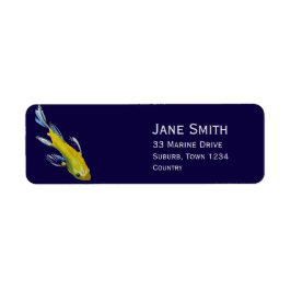 黄日本のコイオリジナル芸術魚 ラベル