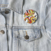 黄日本の龍 缶バッジ (インサイチュ)