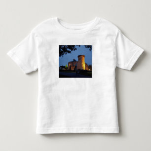 黄昏にライトアップされたドロモランド城、アイルランド トドラーTシャツ