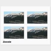 黄昏のウィッティア アラスカの風景写真 長方形シール (シート)
