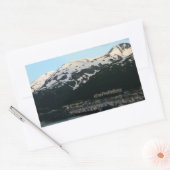 黄昏のウィッティア アラスカの風景写真 長方形シール (封筒)
