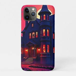 黄昏のスプーキー・ホーンテッドハウスデザイン iPhone 11 PROケース