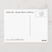 黄昏のボートのポストカード ポストカード (裏面)