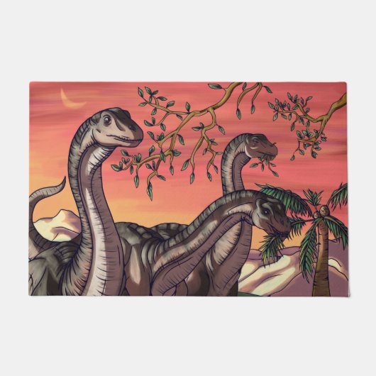 黄昏の恐竜たち ドアマット (正面)
