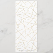 黄昏の水彩幾何学モダンウェディングメニュー メニュー (裏面)