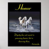 黄昏の海波を渡る名誉ギャロップス ポスター (正面)