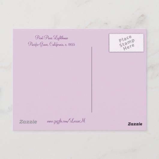 黄昏の灯台 ポストカード (裏面)
