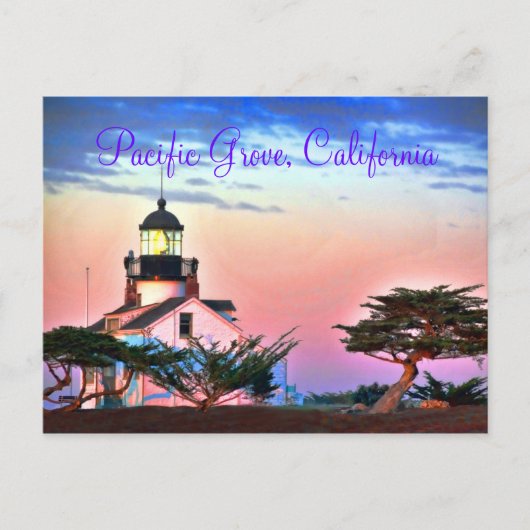 黄昏の灯台 ポストカード (正面)