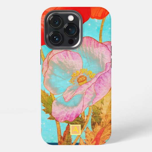 黄昏の空のハナビ Japanese Poppy iphoneケース iPhone 13 Proケース (裏面)
