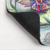 黄昏の魔法の妖精ドラゴンフライマウスパッド マウスパッド (コーナー)