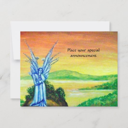 黄昏エンジェルピンク紫ホワイトブラウン 案内状 (正面)