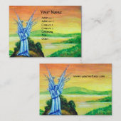 黄昏エンジェルピンク紫ホワイトブルーブラウン 名刺 (正面/裏面)