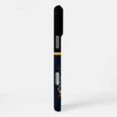 黄昏時のバッファロー牧場と牧畜業者 iPhoneケース (右側面)