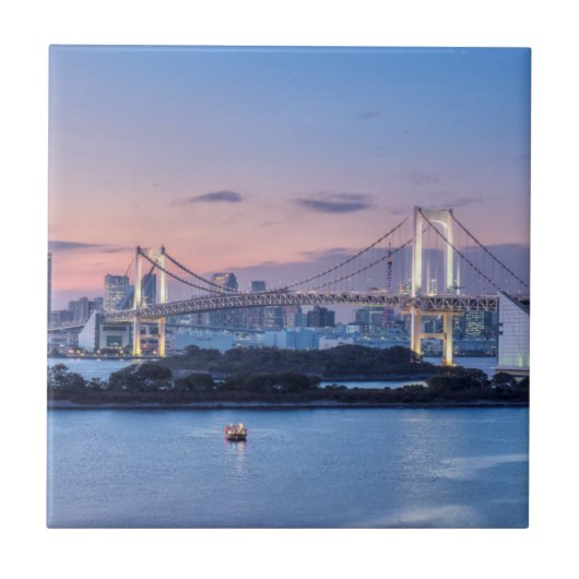 黄昏時のレインボーブリッジ タイル (正面)