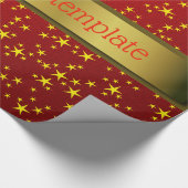 黄星テンプレート文字紙 ラッピングペーパー (角)