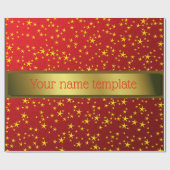 黄星テンプレート文字紙 ラッピングペーパー (フラット)