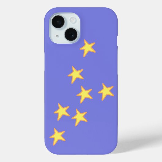 黄星付きペリウィンクル Case-Mate iPhoneケース (裏面)