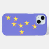 黄星付きペリウィンクル Case-Mate iPhoneケース (裏面 (横))