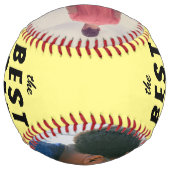 黄最高のパパEver 2 Photo Collage ソフトボール (裏面)